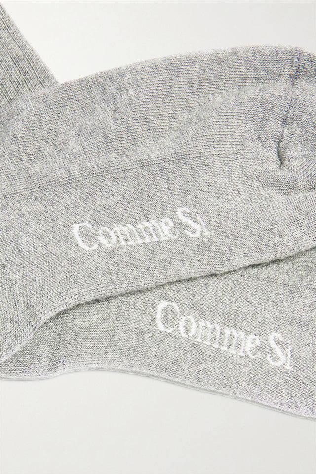 Footbed detail, The Everyday Sock in Ash, made with Organic Egyptian Cotton, by Comme Si